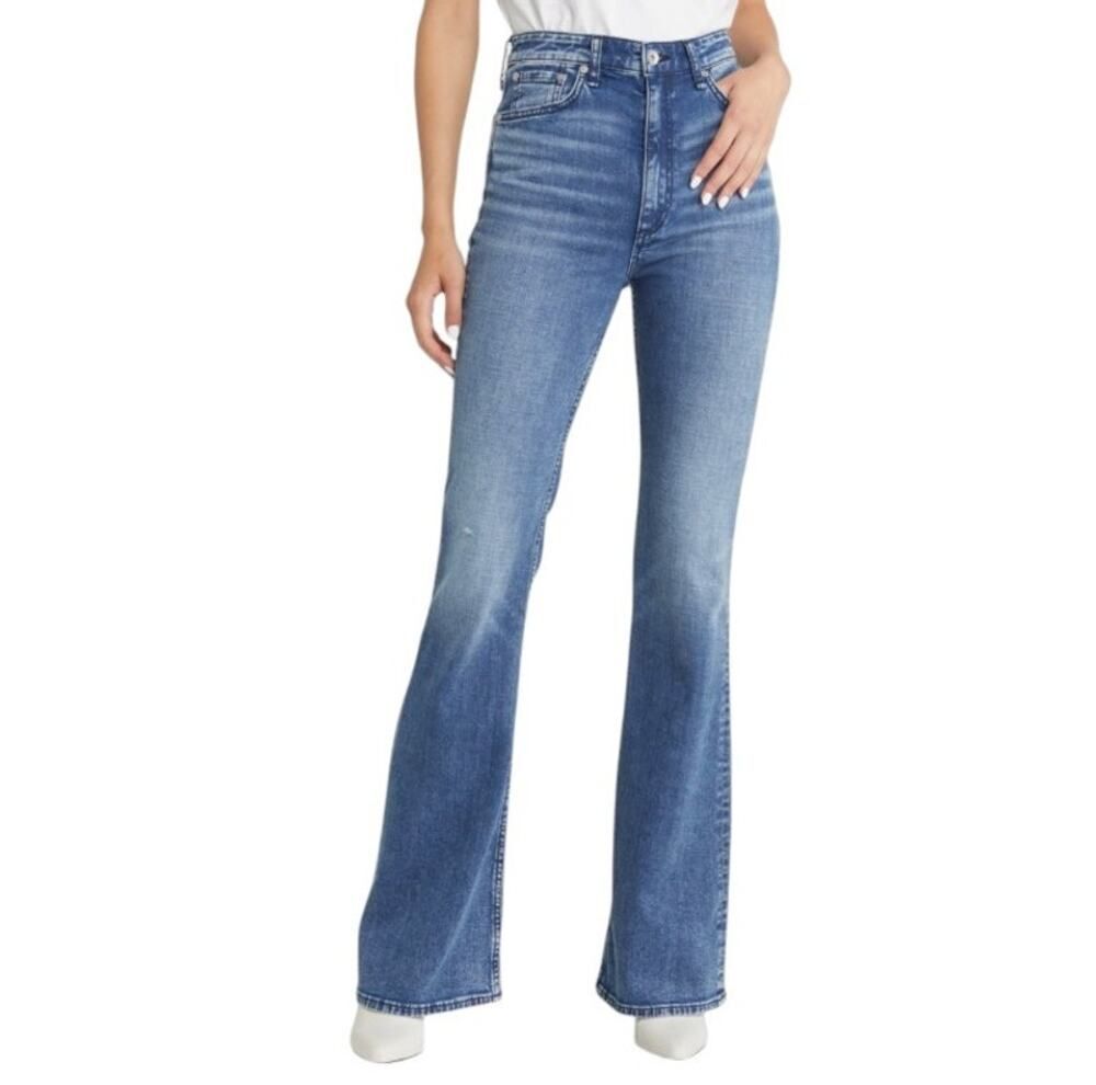 Rag & Bone Women's Casey High-Rise Flare In Pepper Jeans Size 25